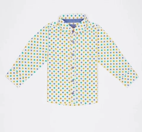 H by Hamleys Boys Full Sleeve Shirts Start Print Multicolor