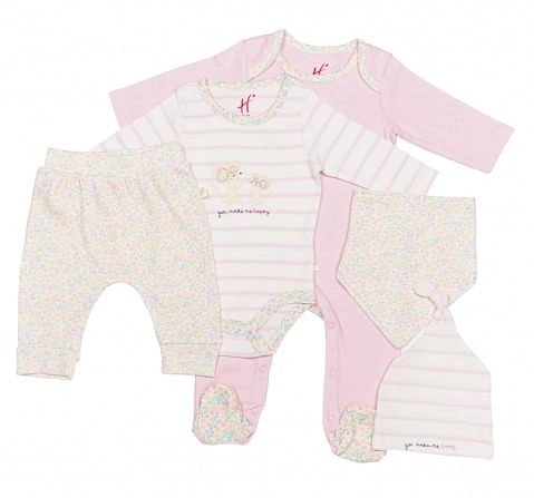 Girls Full Sleeve Gift Set Five Piece-Multicolor