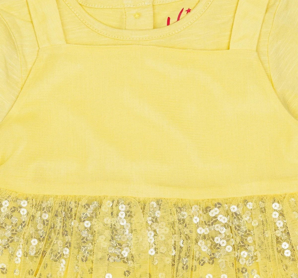 H by Hamleys Girls Full Sleeve Partywear 2 Piece Yellow