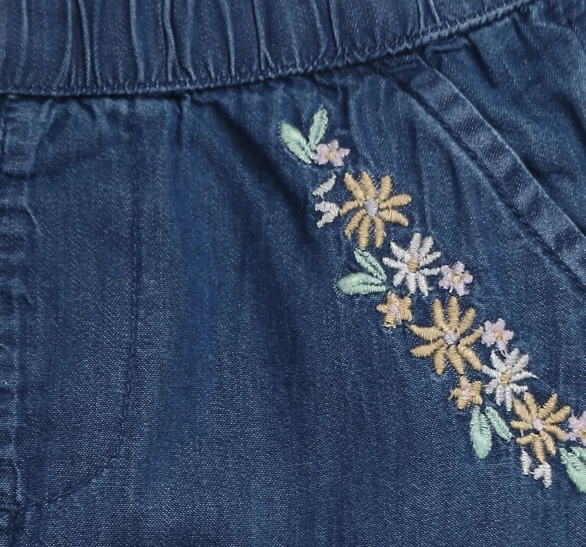 H by Hamleys Girls Jogger Denim Star Embroidery Blue