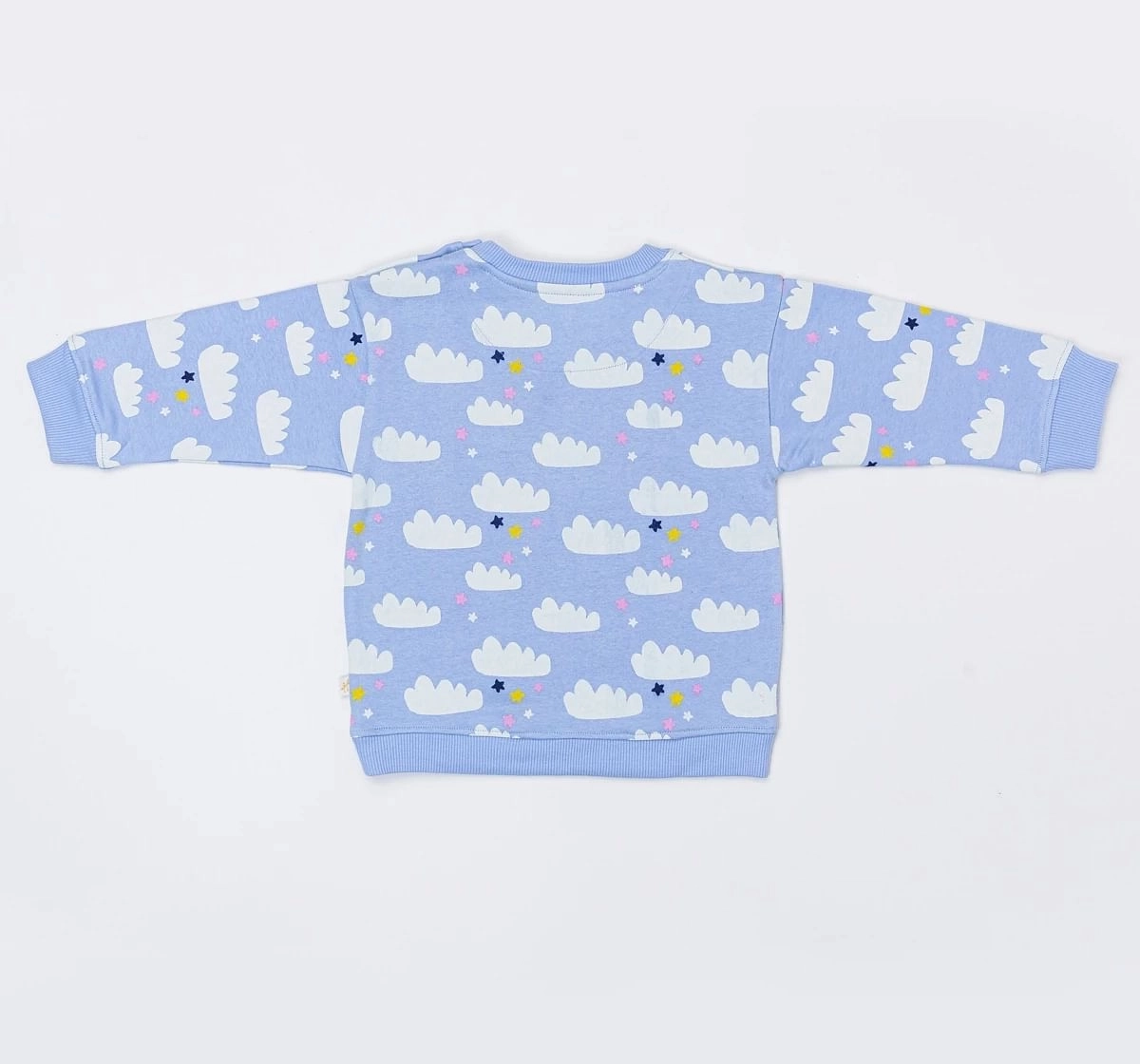 H by Hamleys Girls Full Sleeve Sweatshirt All Over Cloud Print Multicolor