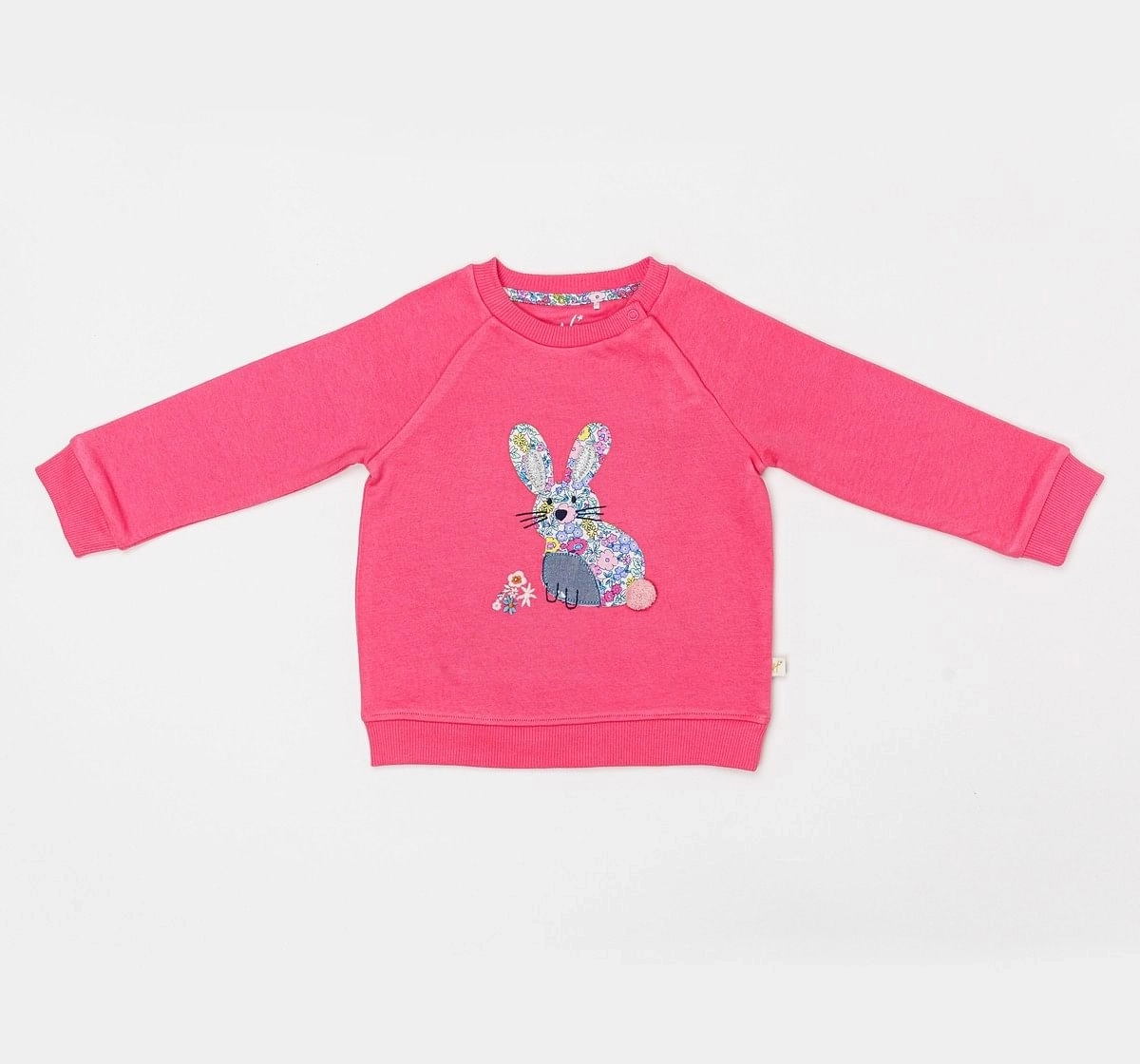 H by Hamleys Girls Full Sleeve Sweatshirt Bunny Patchwork Red