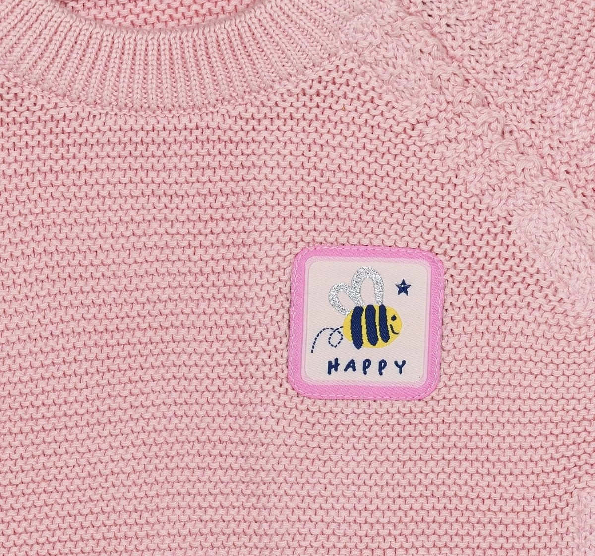 Girls Full Sleeve Wrap Around Sweater -Pink