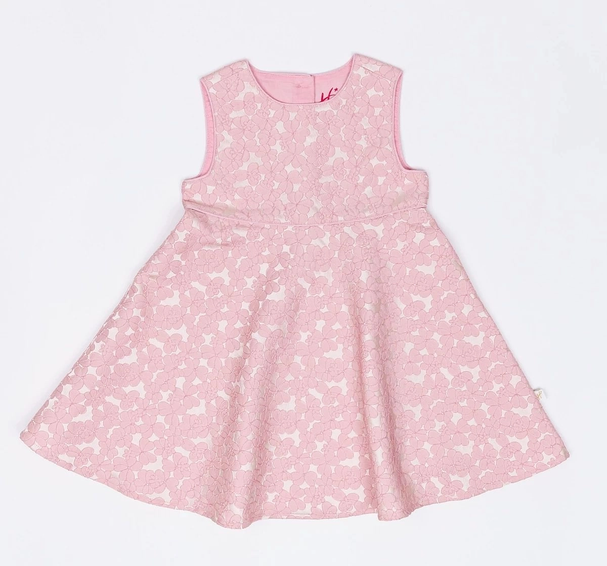 H by Hamleys Girls Sleeveless Partywear Flower Design Pink