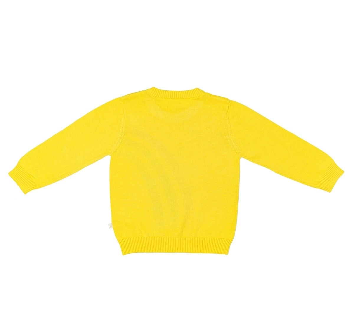 Boys Full Sleeve Sweater Rainbow Design-Yellow