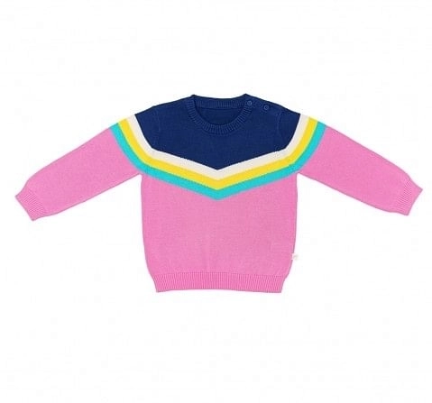 Boys Full Sleeve Sweater Jacquard Design-Multicolor