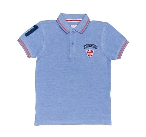 H by Hamleys Boys Short Sleeves Polo T-Shirt Badged-Blue