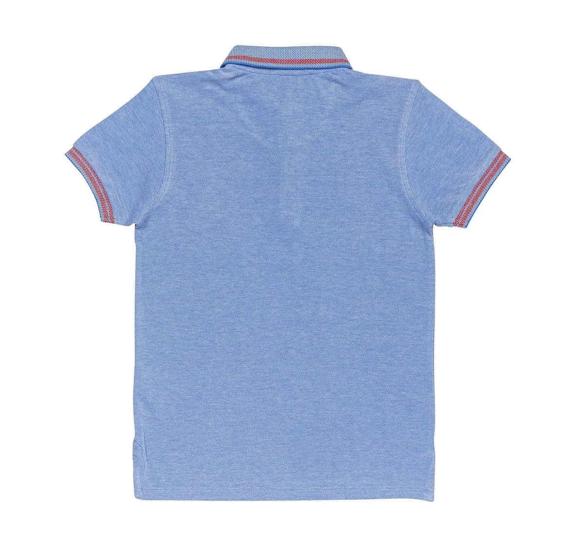 H by Hamleys Boys Short Sleeves Polo T-Shirt Badged-Blue