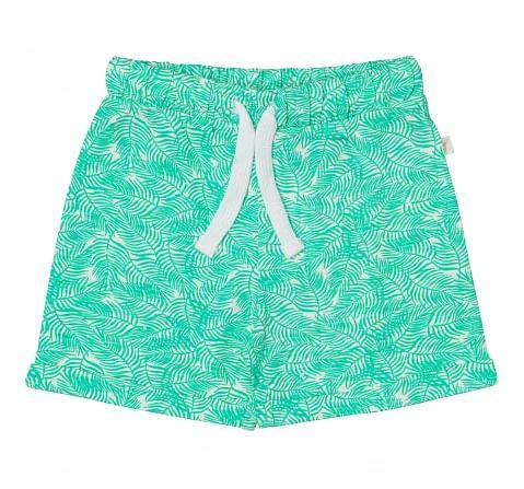 H by Hamleys Boys Shorts Leaf Print-Green Multi