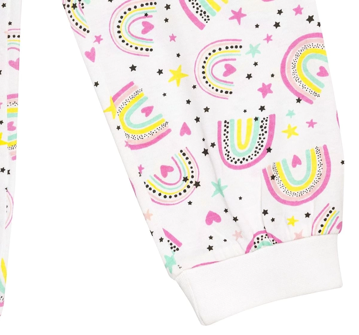H by Hamleys Girls Full Sleeves Pyjama Set All Over Star Print-Multicolor