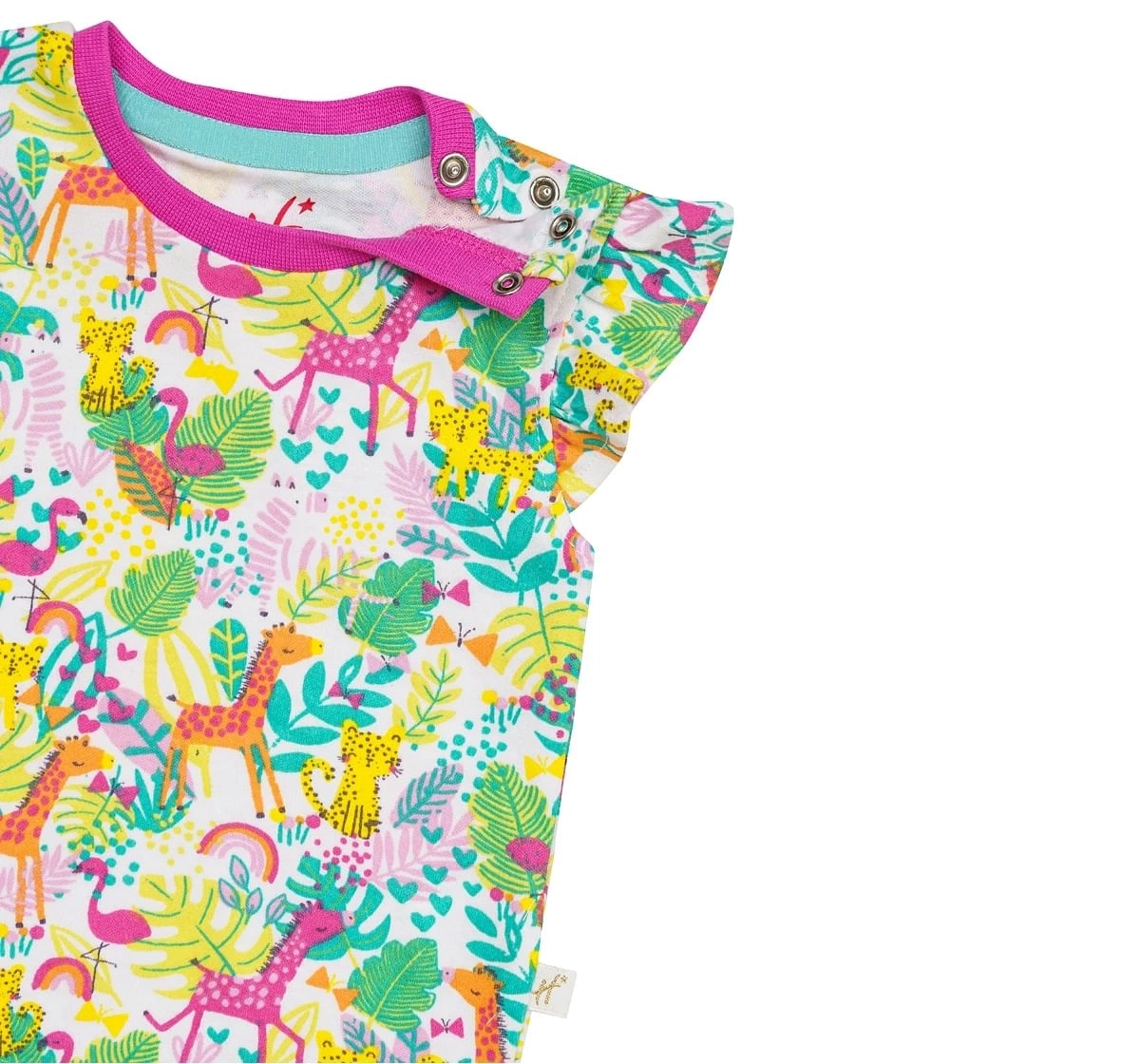 H by Hamleys Girls Short Sleeves Bodysuit Animal Print-Pack of 3-Multicolor