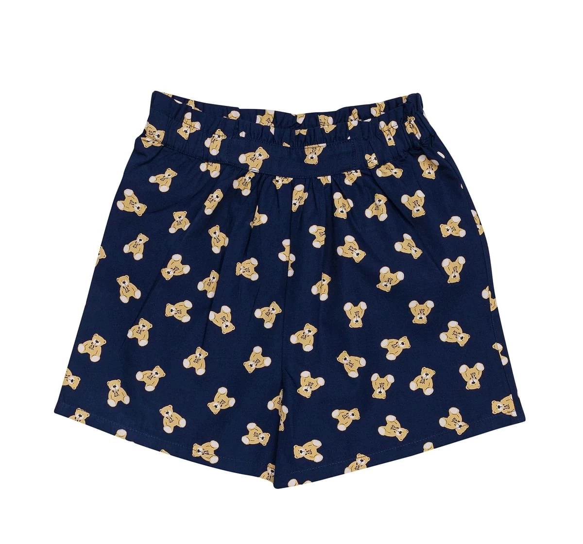 H by Hamleys Girls Shorts All Over Teady Bear Print-Navy