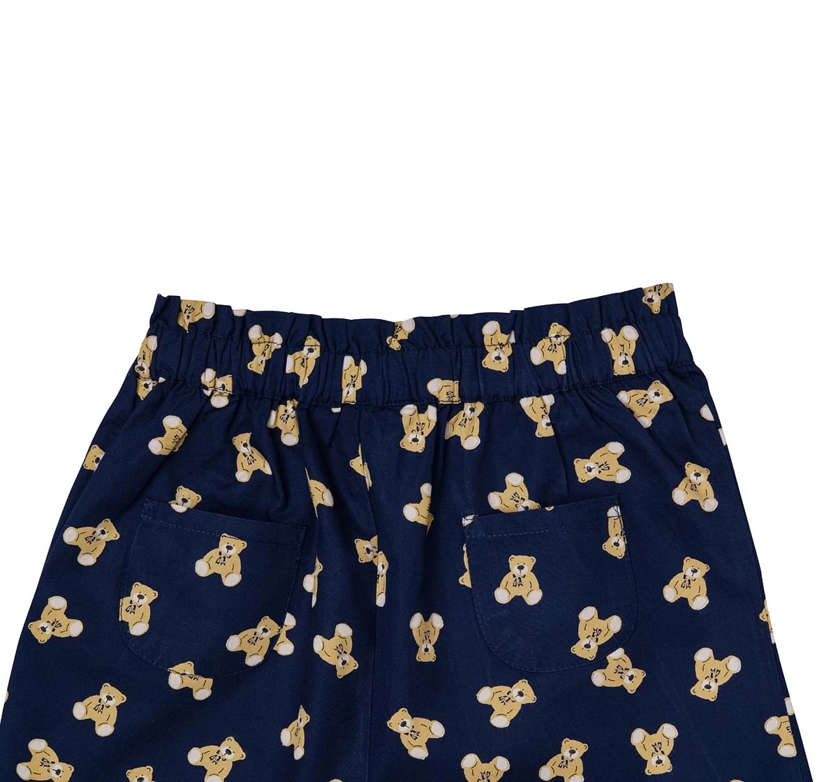 H by Hamleys Girls Shorts All Over Teady Bear Print-Navy