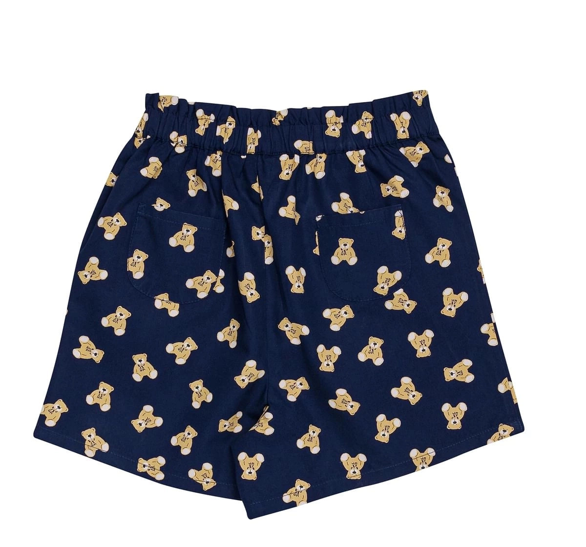 H by Hamleys Girls Shorts All Over Teady Bear Print-Navy