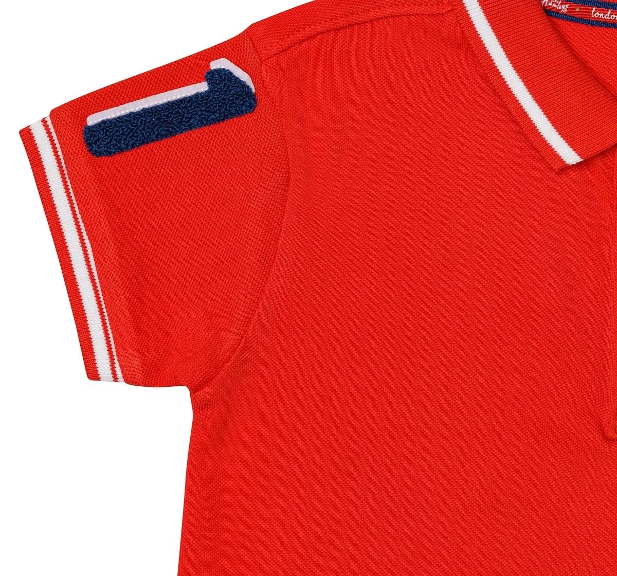 H by Hamleys Boys Short Sleeves Polo T-Shirt Sporty-Red