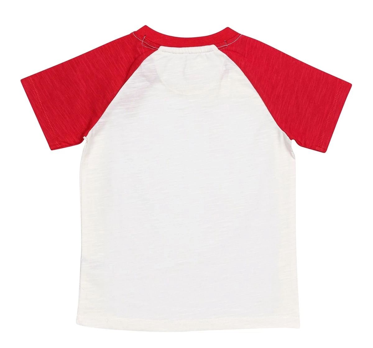 H by Hamleys Boys Short Sleeves T-Shirt Sporty Raglan-Red Multi