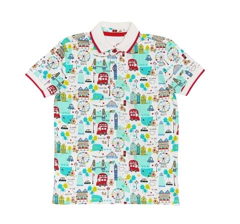 H by Hamleys Boys Short Sleeves Polo T-Shirt Heritage-Multicolor