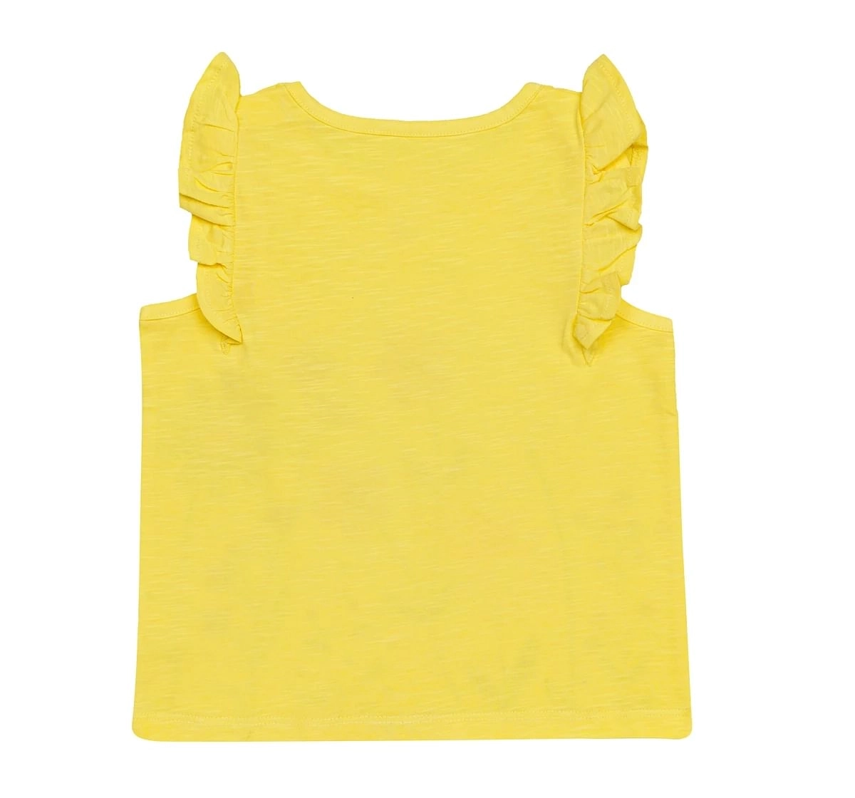 H by Hamleys Girls Short Sleeves T-Shirt Floral Detail-Yellow