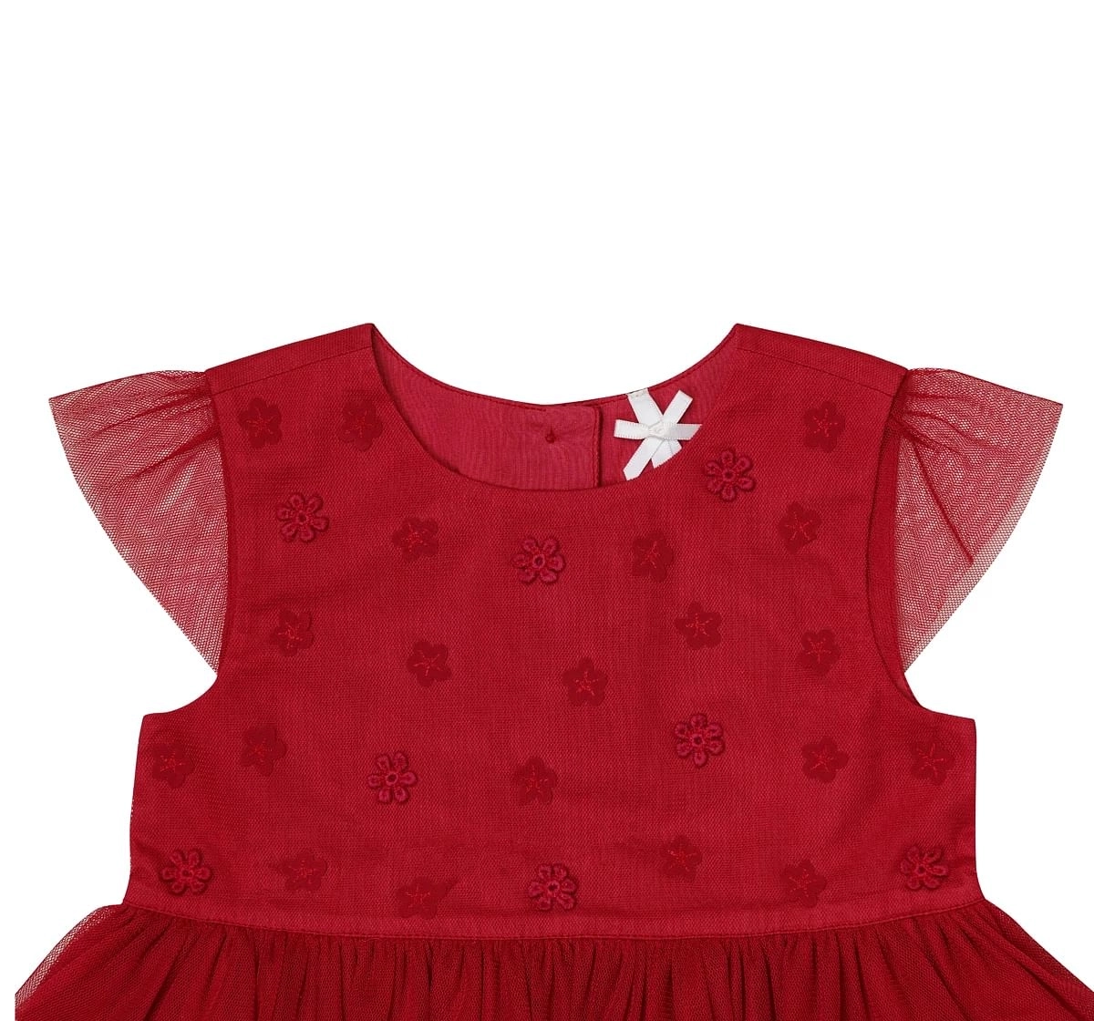 Heavy Embroidered Red Chiffon Party Wear Dress 2024 (DZ15596) –  DressyZone.com