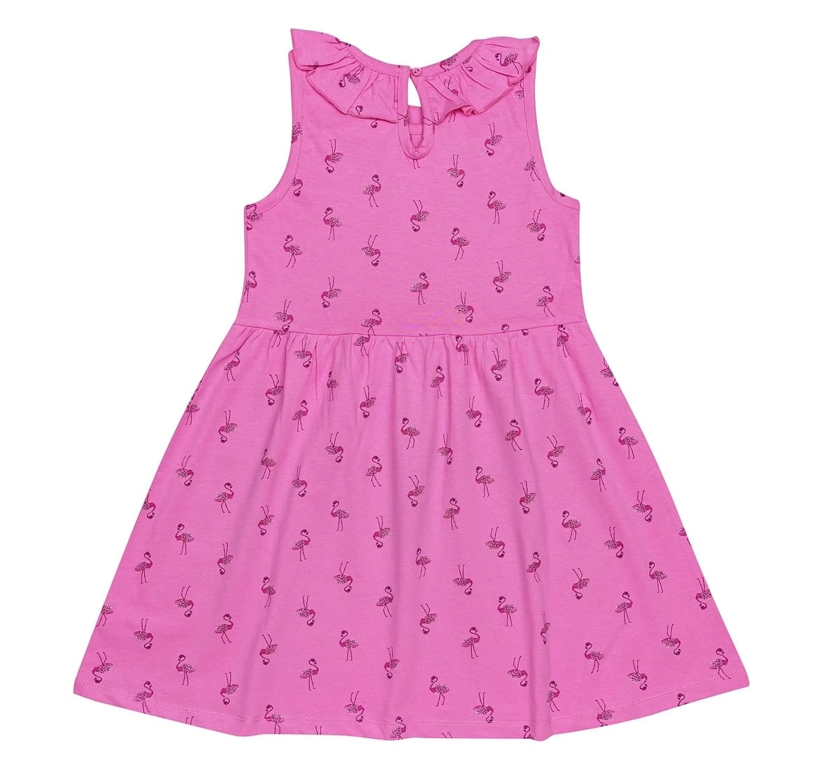 H by Hamleys Girls Short Sleeves Dress Flamingo Print-Pink