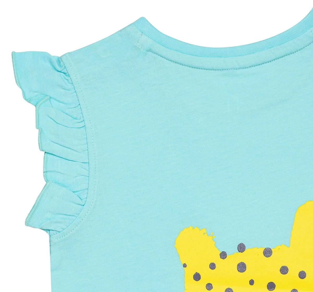 H by Hamleys Girls Short Sleeves T-Shirt Leopard Print-Blue