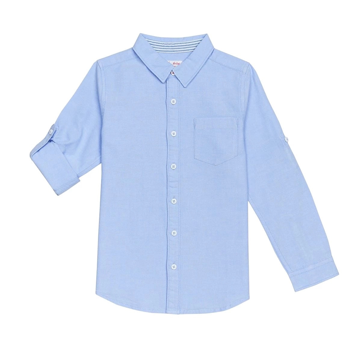 H by Hamleys Boys Full Sleeves Shirt Oxford Blue-Blue