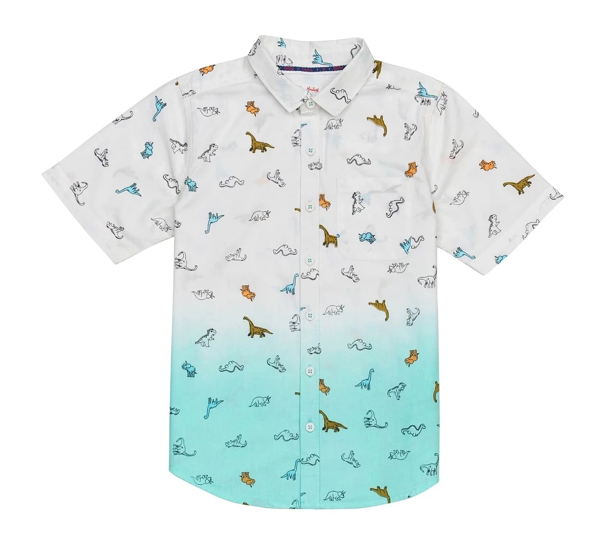 H by Hamleys Boys Short Sleeves Shirt Dino Print-Multicolor