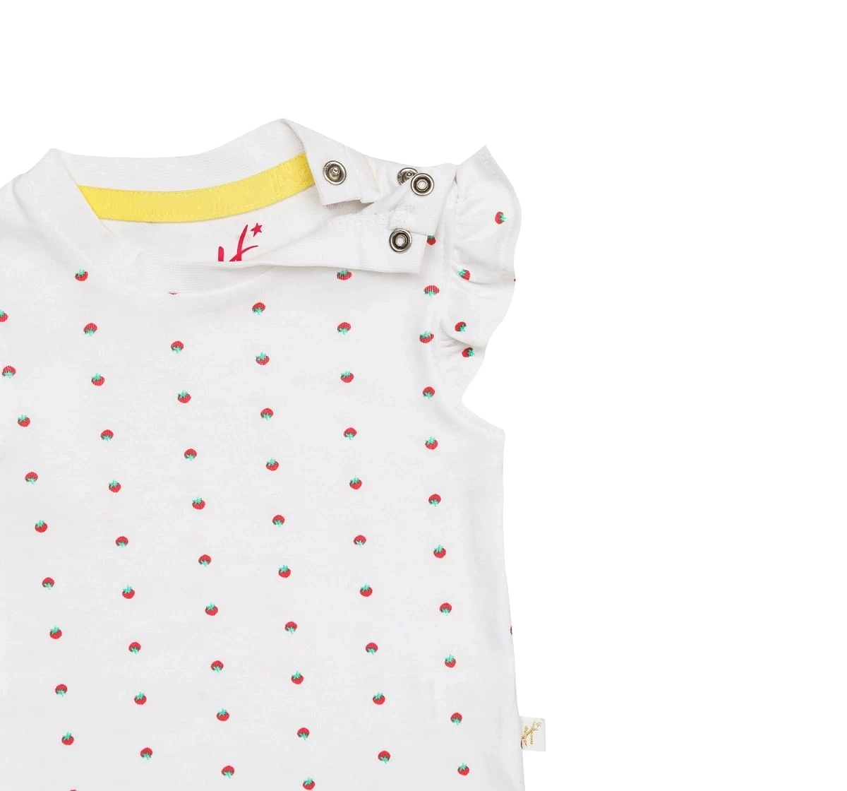 H by Hamleys Girls Short Sleeves Bodysuit Stawberry Print-Pack of 3-Multicolor