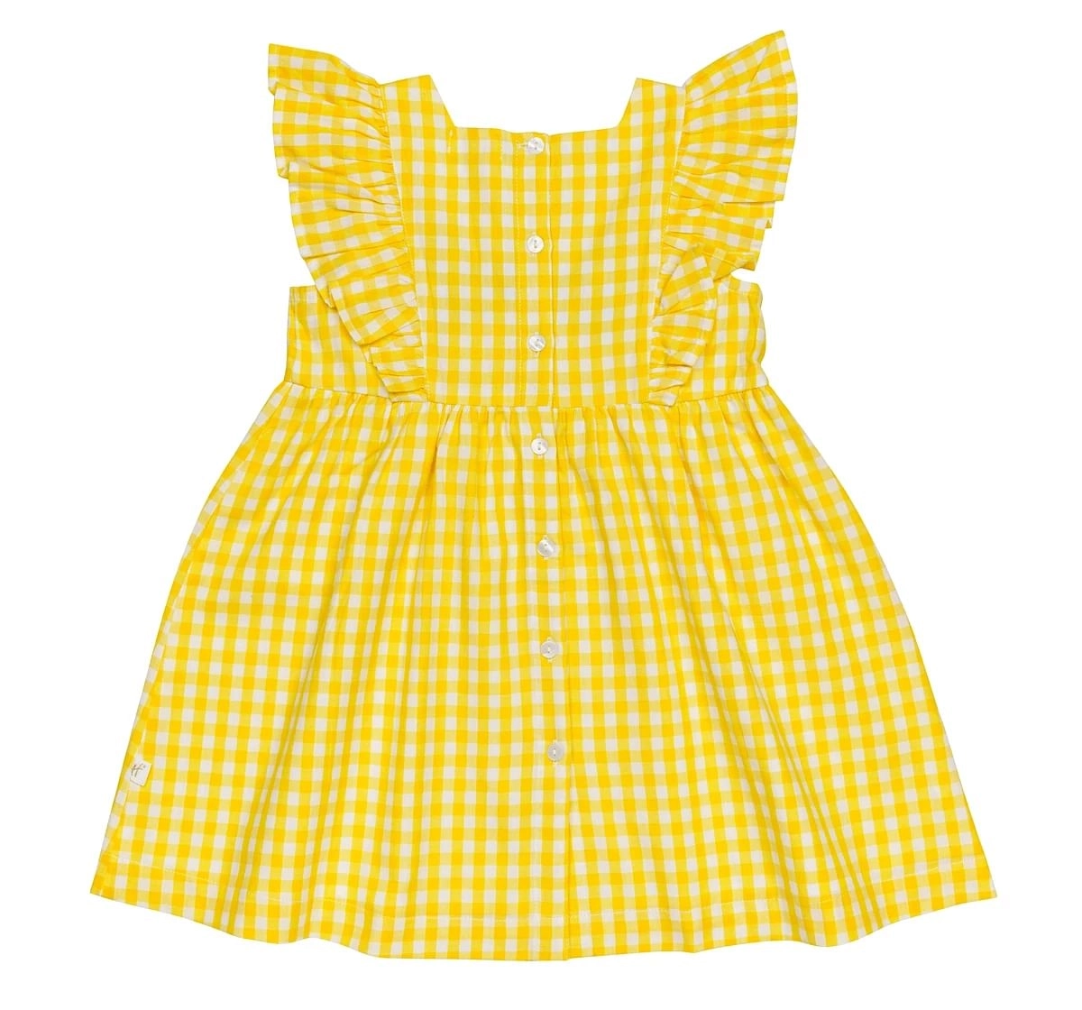 H by Hamleys Girls Short Sleeves Dress Checkered-Multicolor