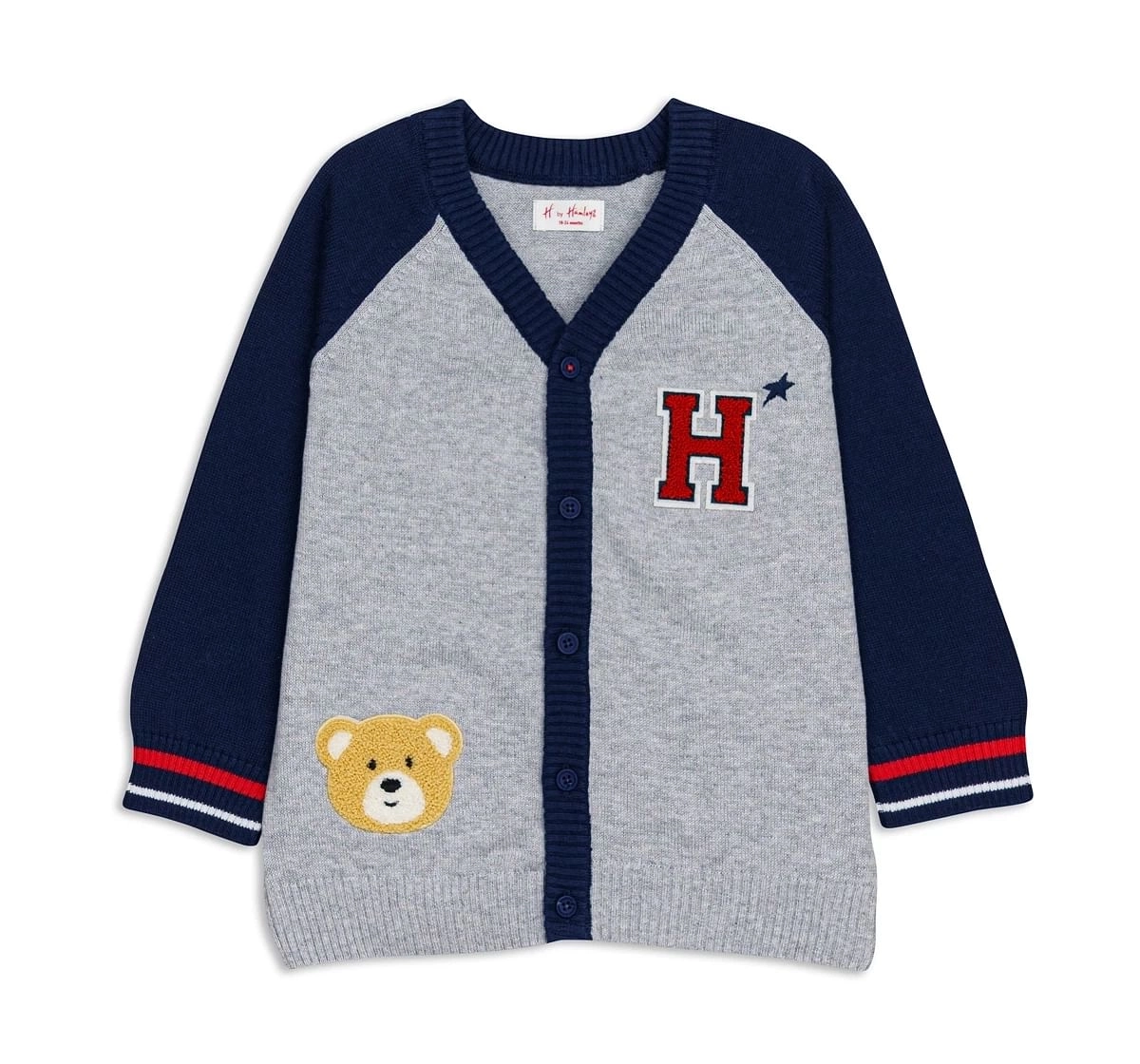 H by Hamleys Boys Full Sleeves sweatshirts -Pack of 1-Navy Multi