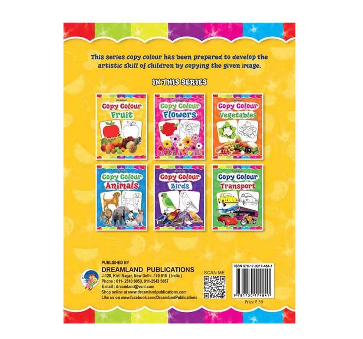 Dreamland Paper Back Colour Fruits Drawing Book for kids 3Y+, Multicolour