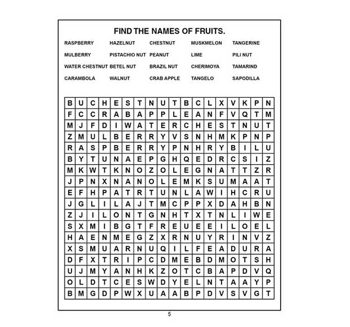 Dreamland Paper Back Find the Words Part 3 Activity Book for kids 5Y+, Multicolour