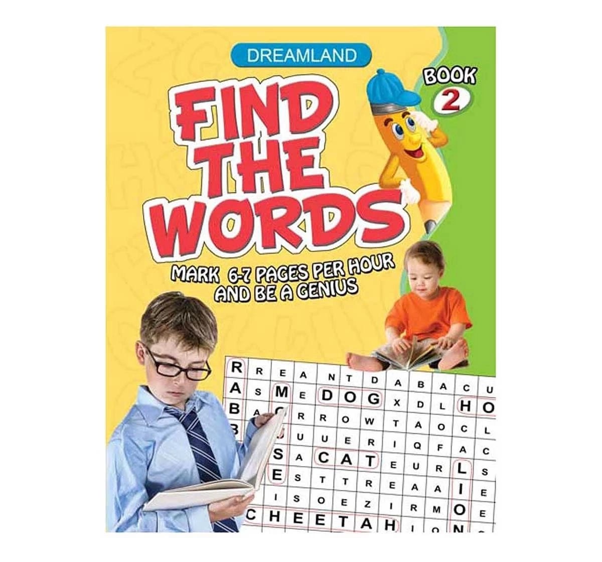 Dreamland Paper Back Find the Words Part 2 Activity Book for kids 5Y+, Multicolour