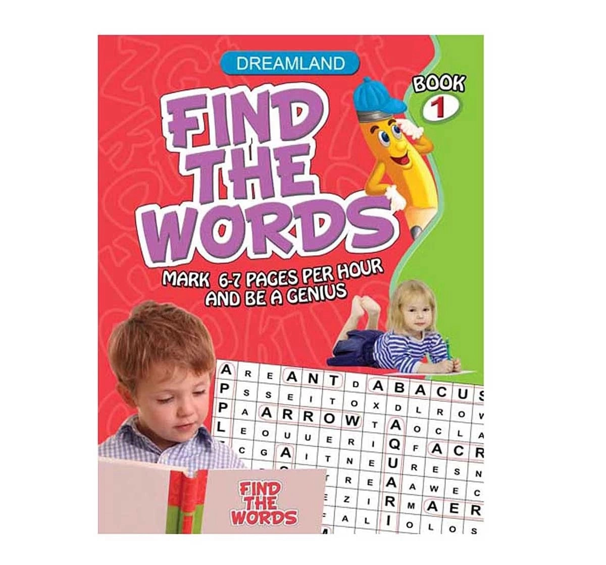 Dreamland Paper Back Find the Words Part 1 Activity Book for kids 5Y+, Multicolour