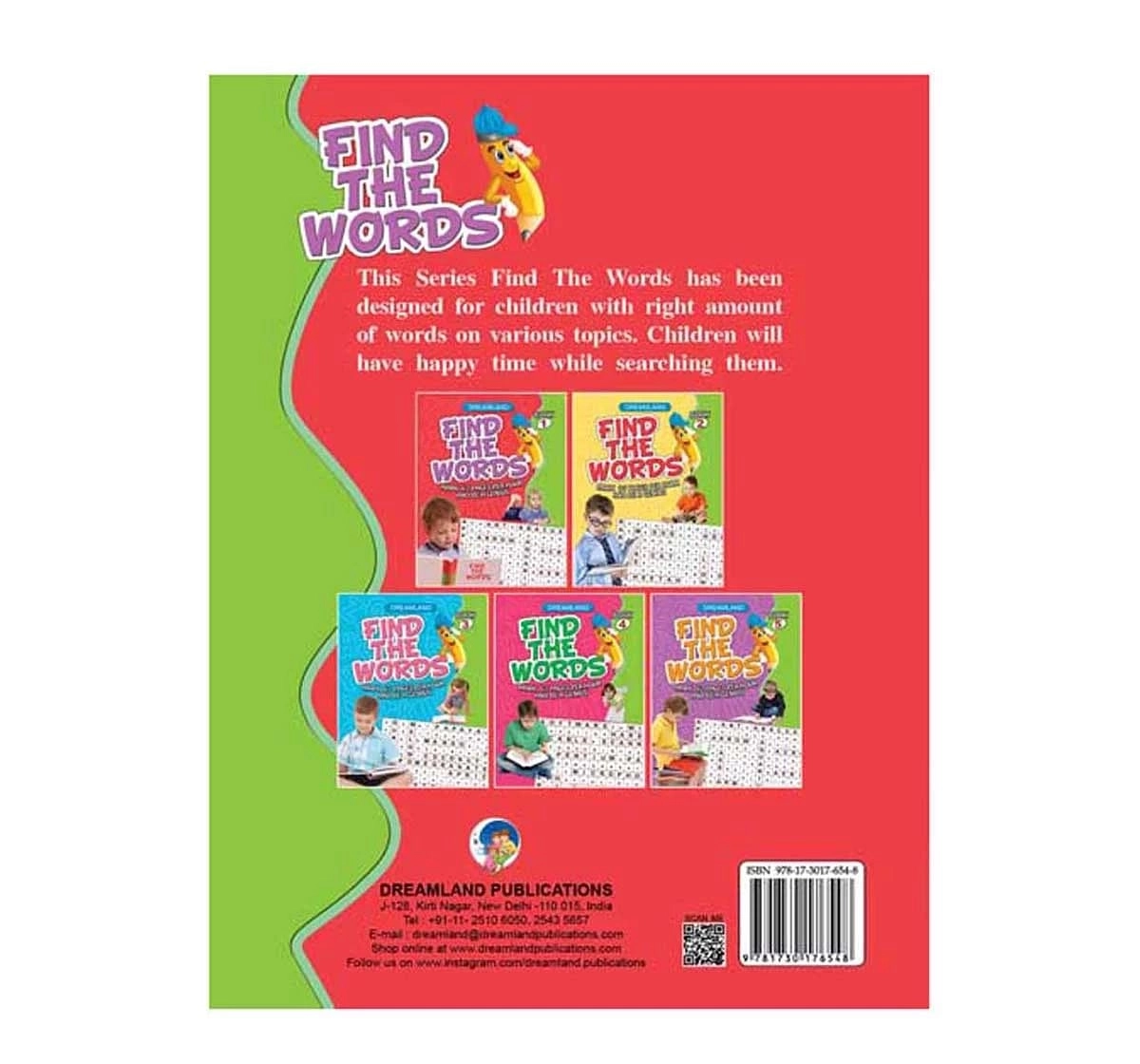 Dreamland Paper Back Find the Words Part 1 Activity Book for kids 5Y+, Multicolour