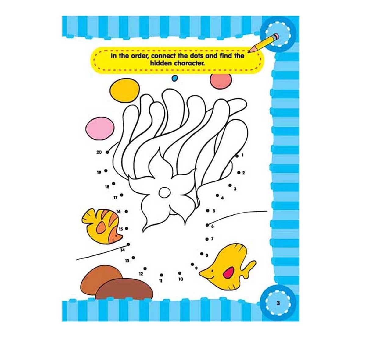 Dreamland Paper Back Fun With Dot To Dot Part 1 Activity Book for kids 3Y+, Multicolour