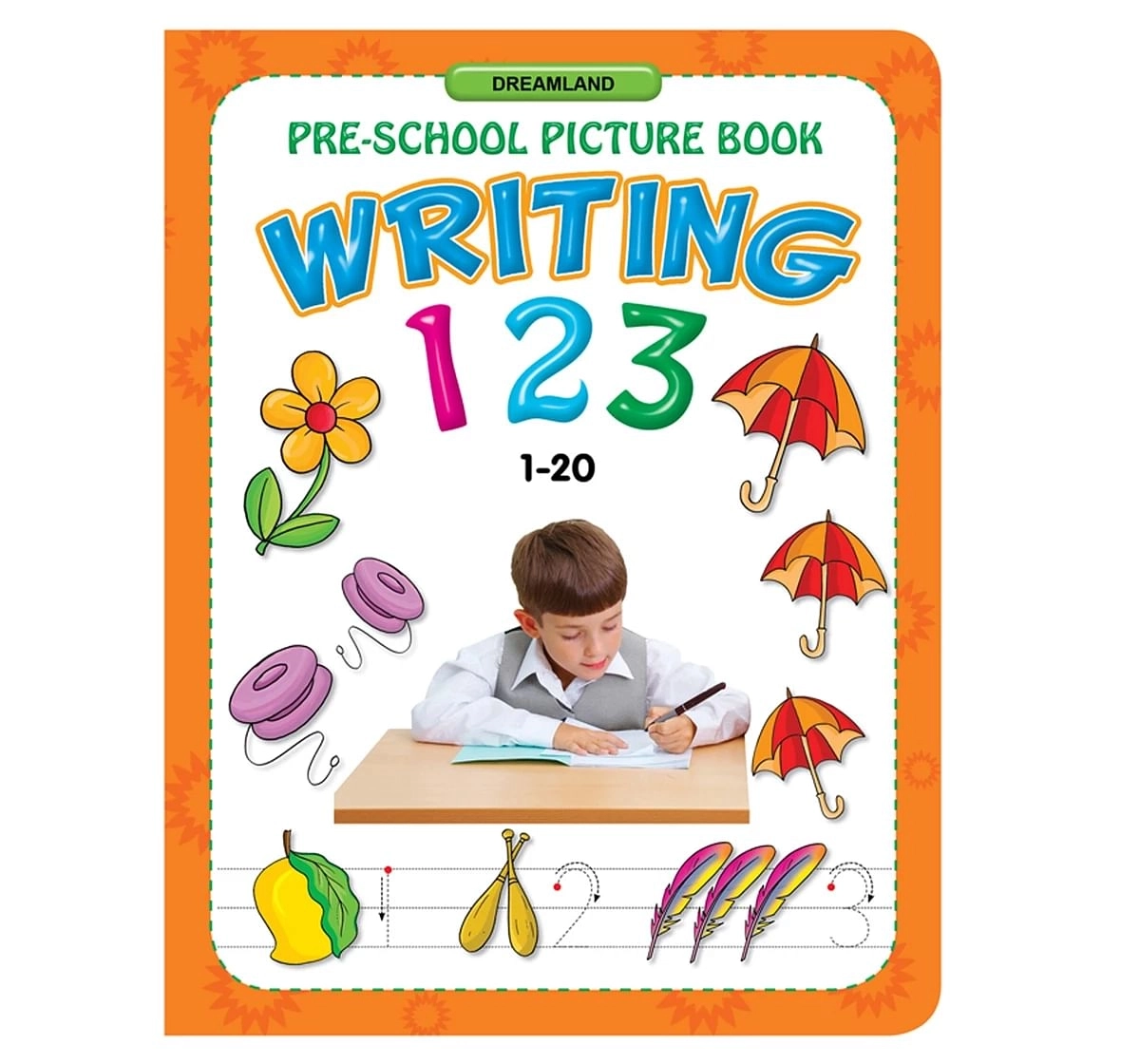 Dreamland Paper Back Writing 1 To 20 Early Learning Book for kids 2Y+, Multicolour