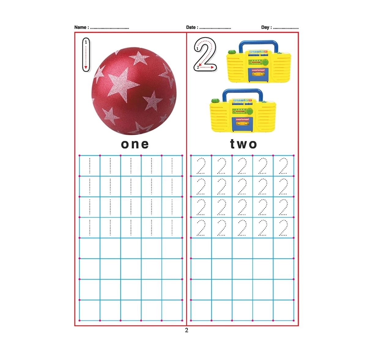 Dreamland Paper Back Writing 1 To 20 Early Learning Book for kids 2Y+, Multicolour