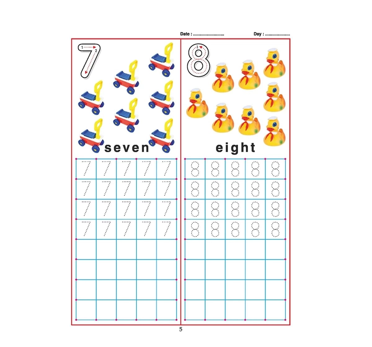 Dreamland Paper Back Writing 1 To 20 Early Learning Book for kids 2Y+, Multicolour