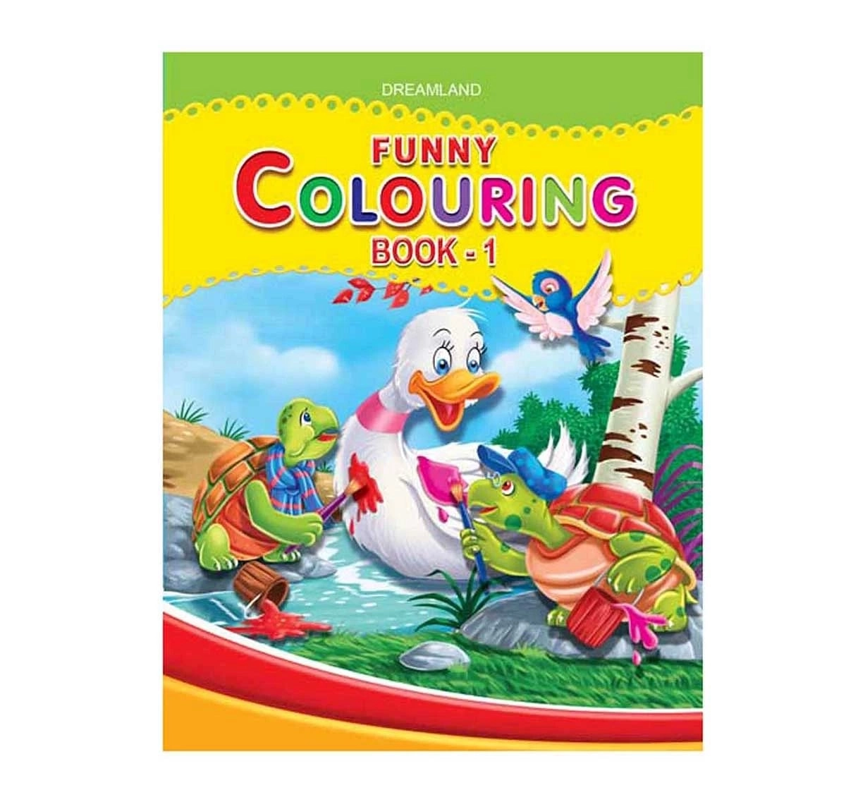 Dreamland Paper Back Funny Colouring Book Part 1 for kids 3Y+, Multicolour