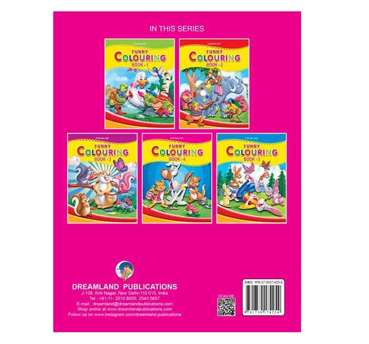 Dreamland Paper Back Funny Colouring Book Part 4 for kids 3Y+, Multicolour