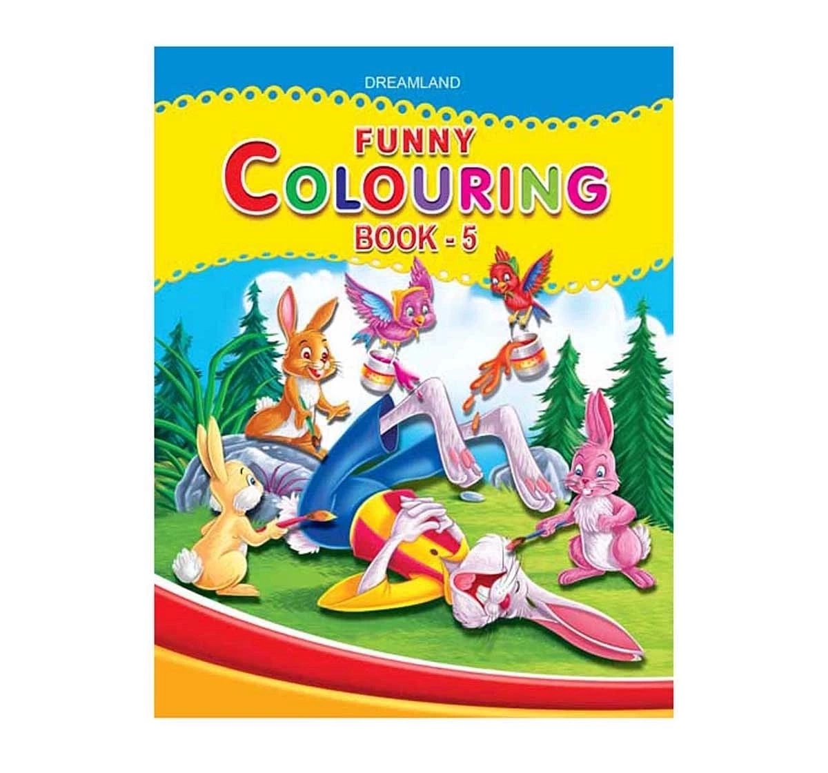 Dreamland Paper Back Funny Colouring Book Part 5 for kids 3Y+, Multicolour