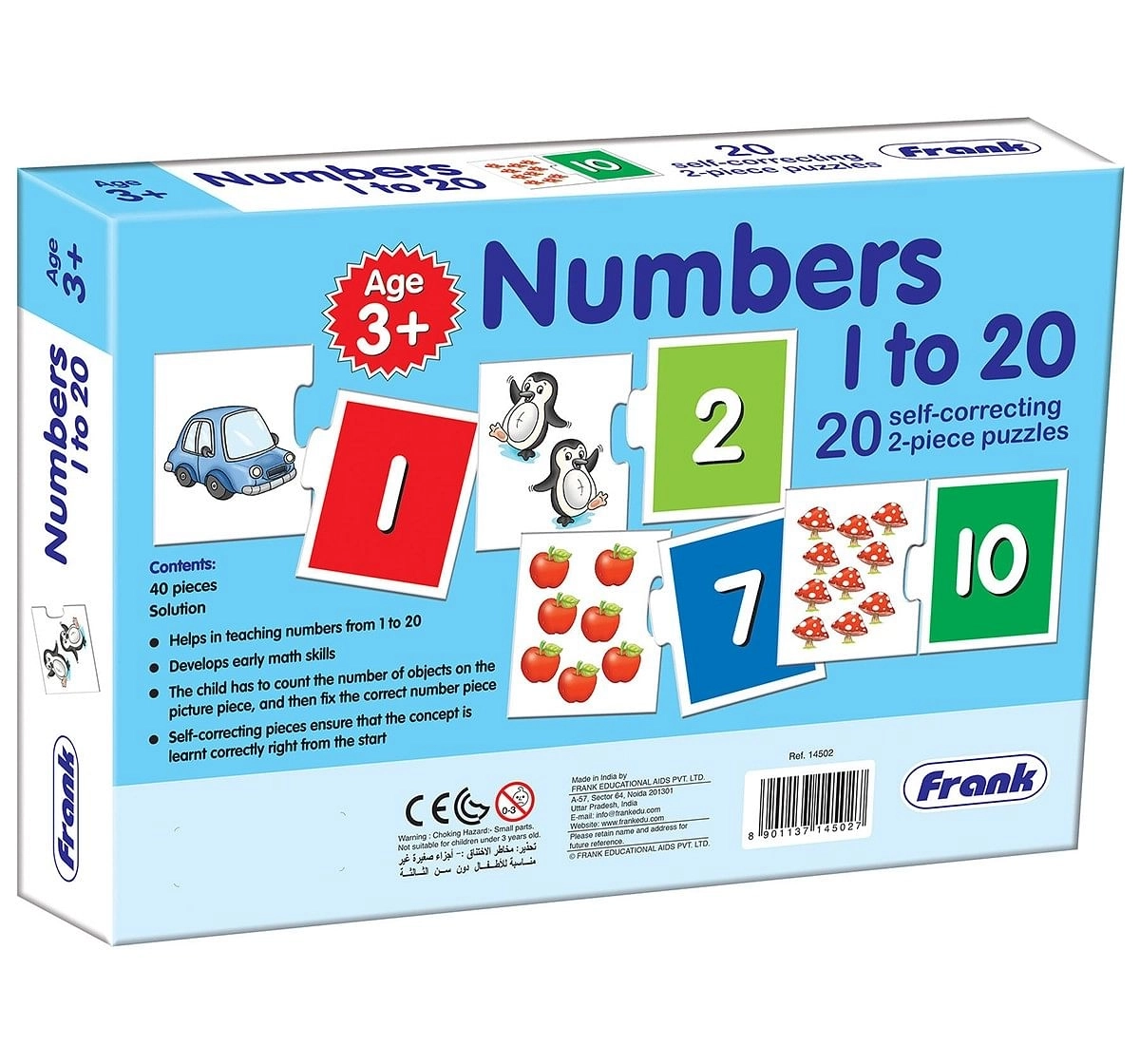 Frank Numbers Puzzle Puzzles for Kids age 3Y+ 