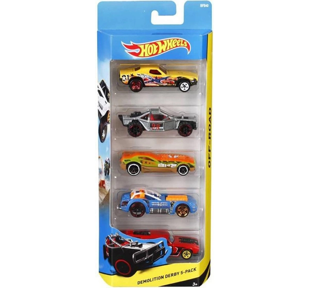 Hot Wheels Die Cast Cars Pack of 5 Vehicles for Kids, 3Y+, Assorted