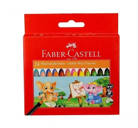 Faber-Castell Wax crayon jumbo 90mm pack of 24, 3Y+