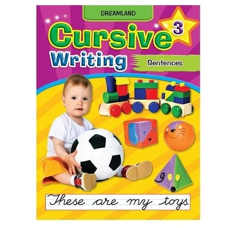 Dreamland Paper Back Cursive Writing Sentences Part 3 Book for kids 3Y+, Multicolour