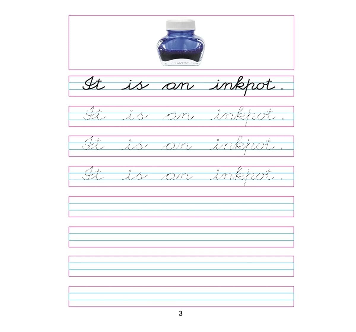 Dreamland Paper Back Cursive Writing Sentences Part 3 Book for kids 3Y+, Multicolour