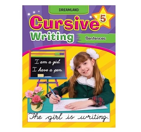 Dreamland Paper Back Cursive Writing Sentences Part 5 Book for kids 3Y+, Multicolour