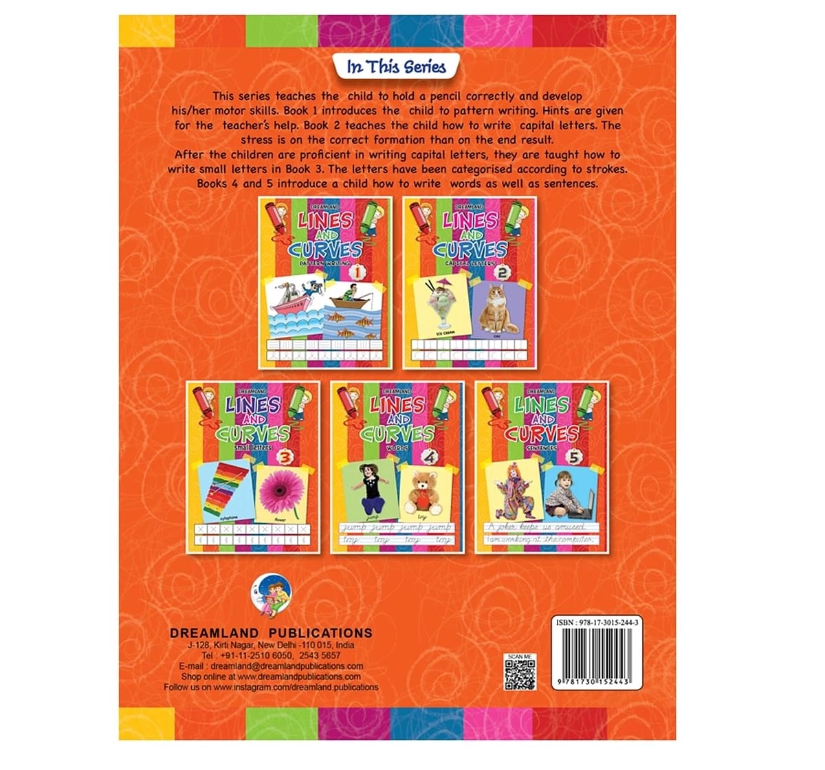 Dreamland Paper Back Lines and Curves Small Letters Part 3 Book for kids 3Y+, Multicolour