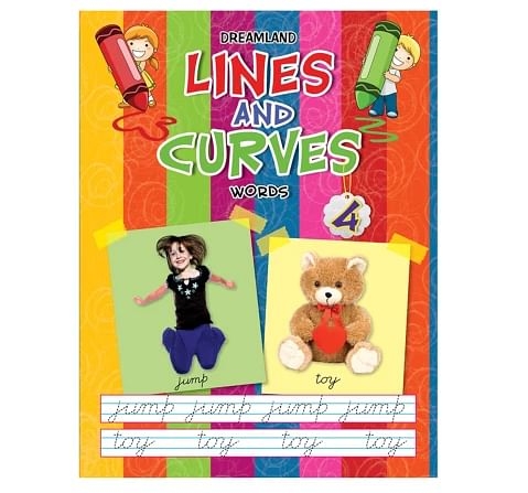 Dreamland Paper Back Lines and Curves Words Part 4 Book for kids 3Y+, Multicolour
